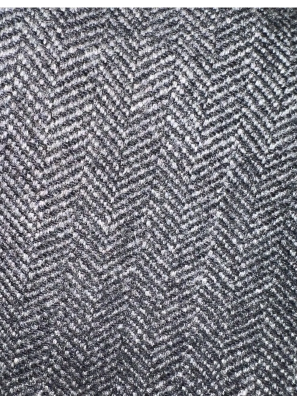 Yves Saint Laurent Charcoal Herringbone Tweed Coat Sz 38L